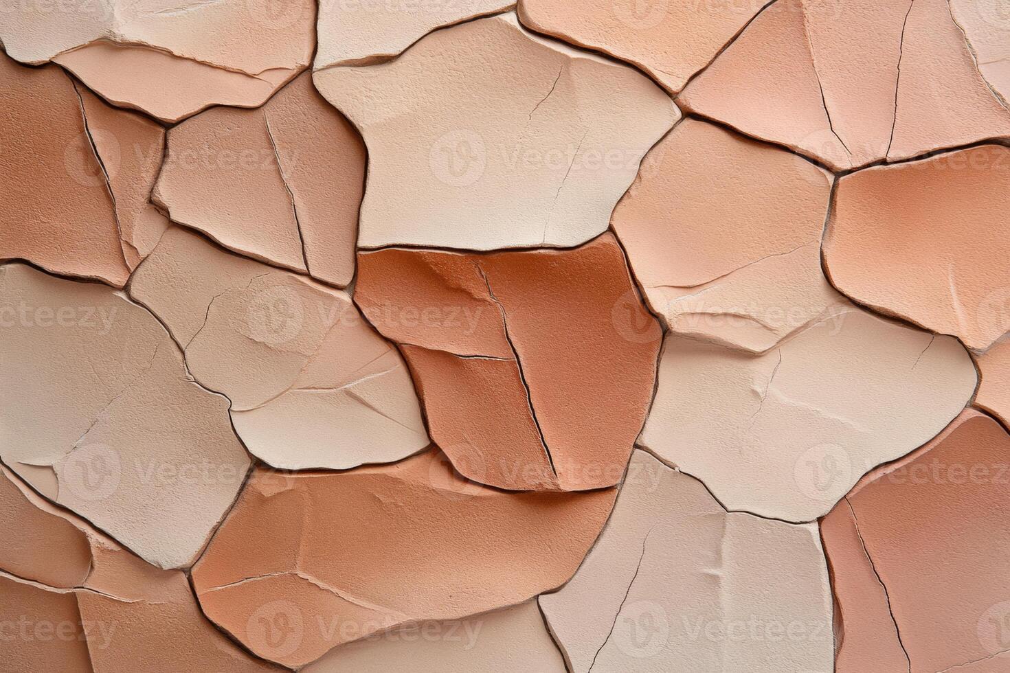 Detailed cracked soil texture displaying earthy brown and taupe shades with a rough, rugged appearance photo