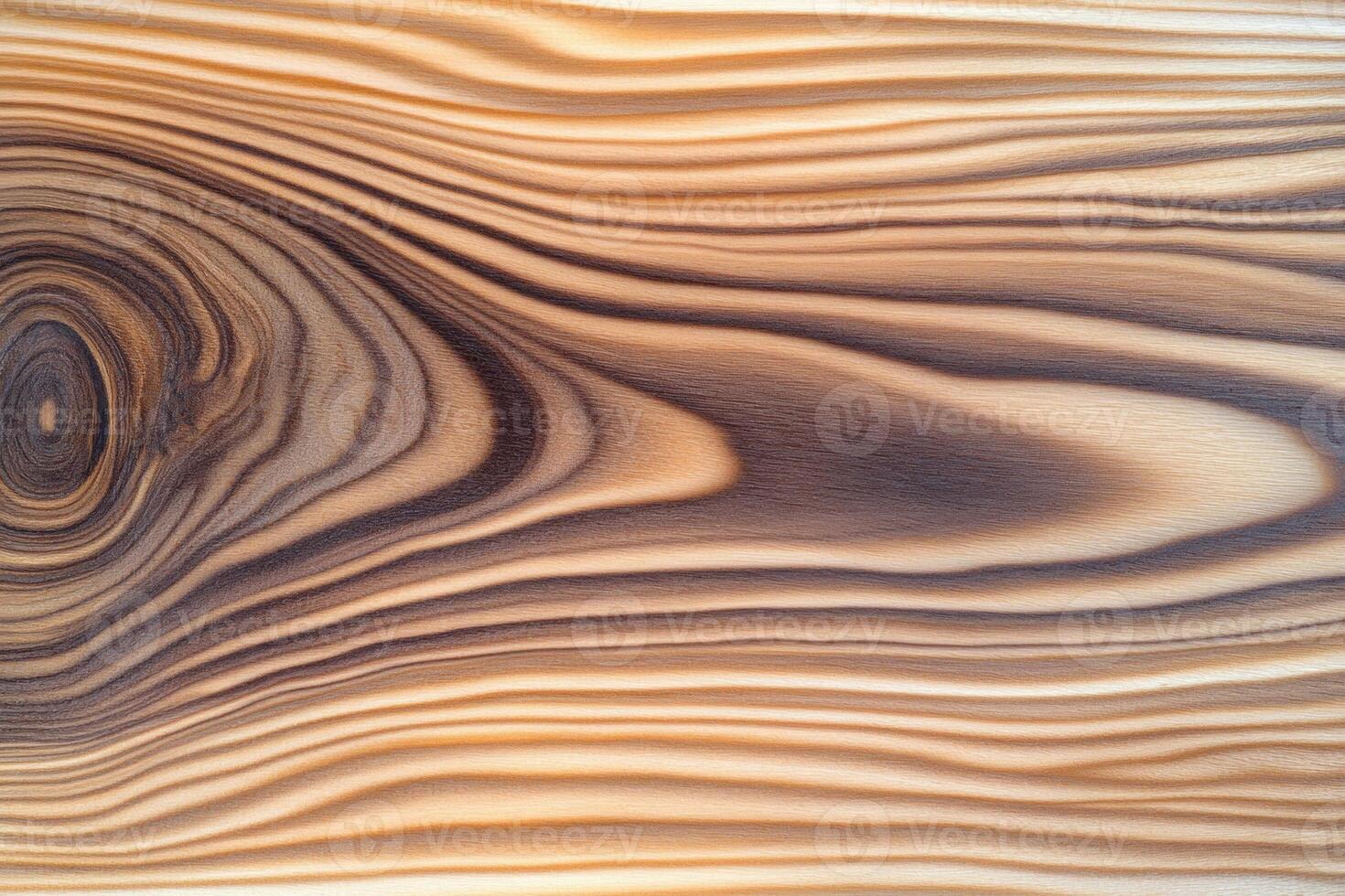 Elegant wooden surface with natural grain in warm beige and dark brown tones perfect for rustic decor or design projects photo