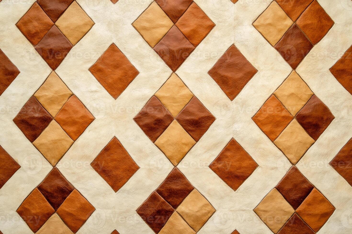 Desert-inspired Southwestern wall pattern featuring diamond shapes in tan and terracotta tones photo