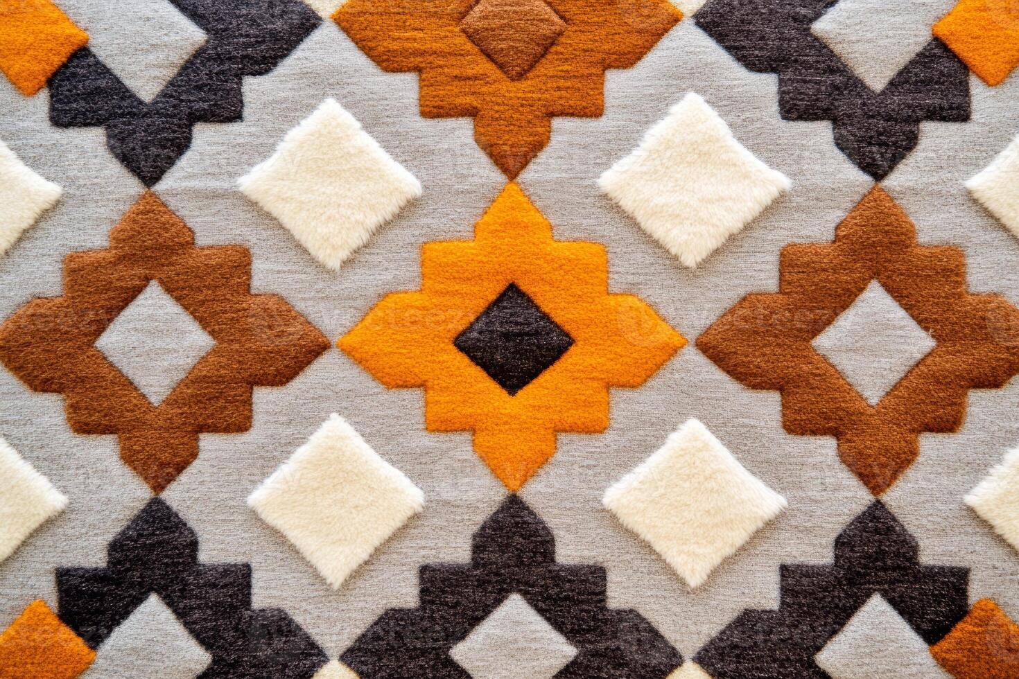 Abstract Southwestern textile pattern featuring diamond shapes in earthy colors with a Navajo-inspired design photo