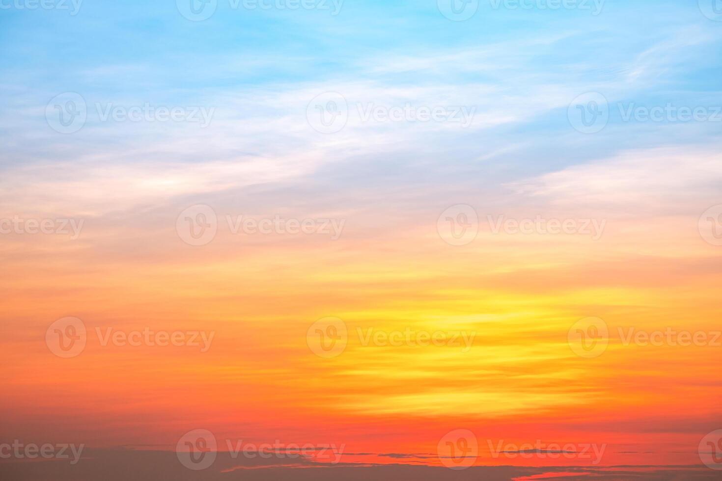 Beautiful , luxury soft gradient orange gold clouds and sunlight on the blue sky perfect for the background, take in everning,Twilight, Large size, high definition landscape photo