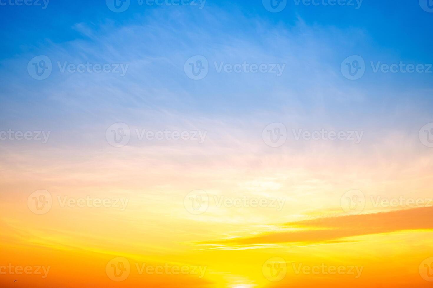 Beautiful , luxury soft gradient orange gold clouds and sunlight on the blue sky perfect for the background, take in everning,Twilight, Large size, high definition landscape photo