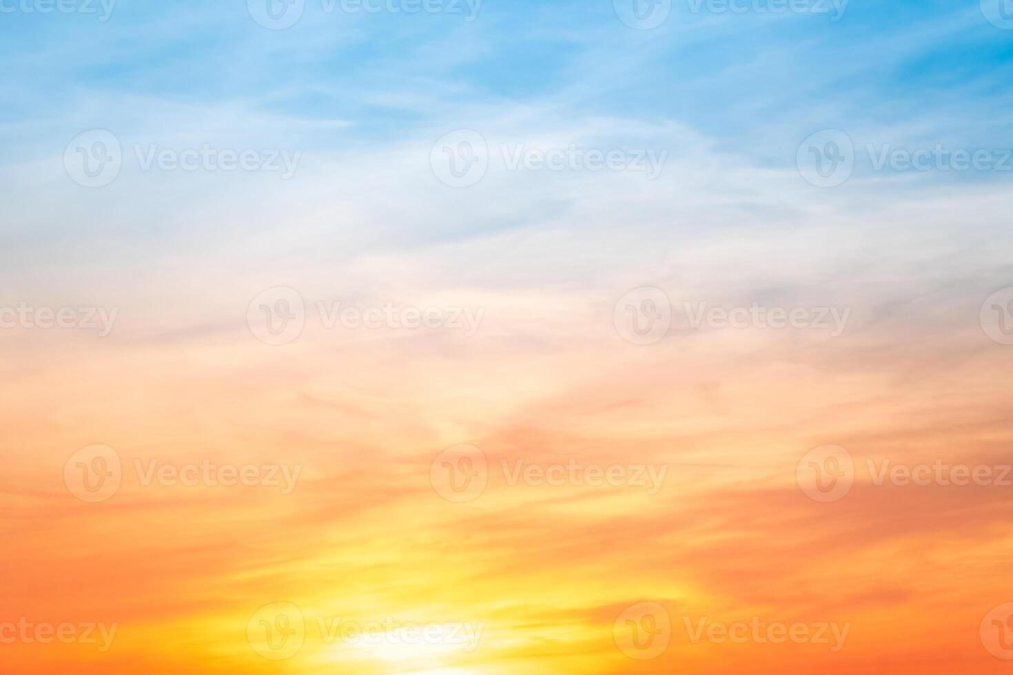 Beautiful , luxury soft gradient orange gold clouds and sunlight on the blue sky perfect for the background, take in everning,Twilight, Large size, high definition landscape photo