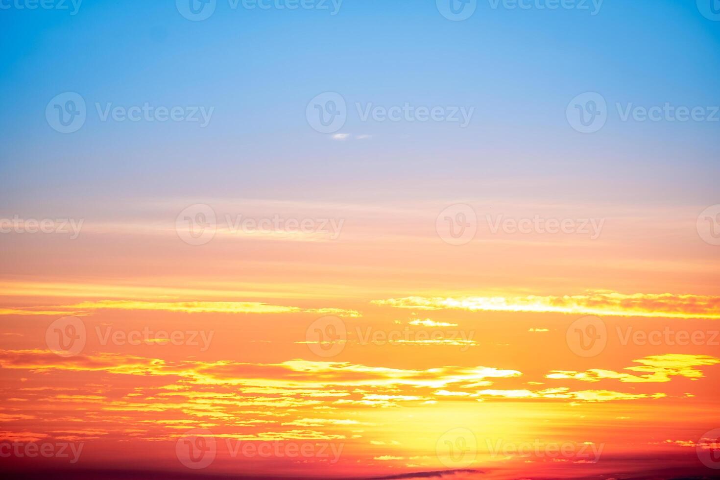 Beautiful , luxury soft gradient orange gold clouds and sunlight on the blue sky perfect for the background, take in everning,Twilight, Large size, high definition landscape photo