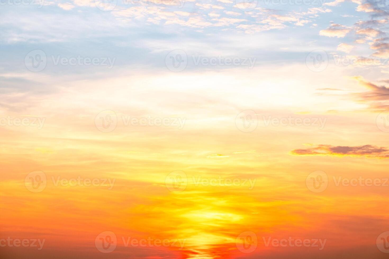 Beautiful , luxury soft gradient orange gold clouds and sunlight on the blue sky perfect for the background, take in everning,Twilight, Large size, high definition landscape photo