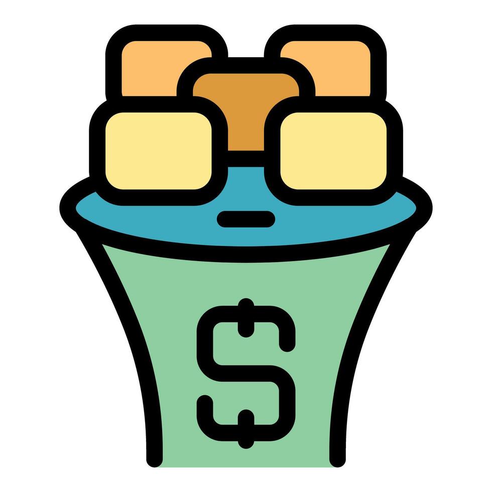 Money bag representing crowdfunding platform for business startup vector