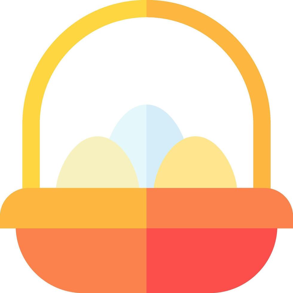 Easter basket icon vector