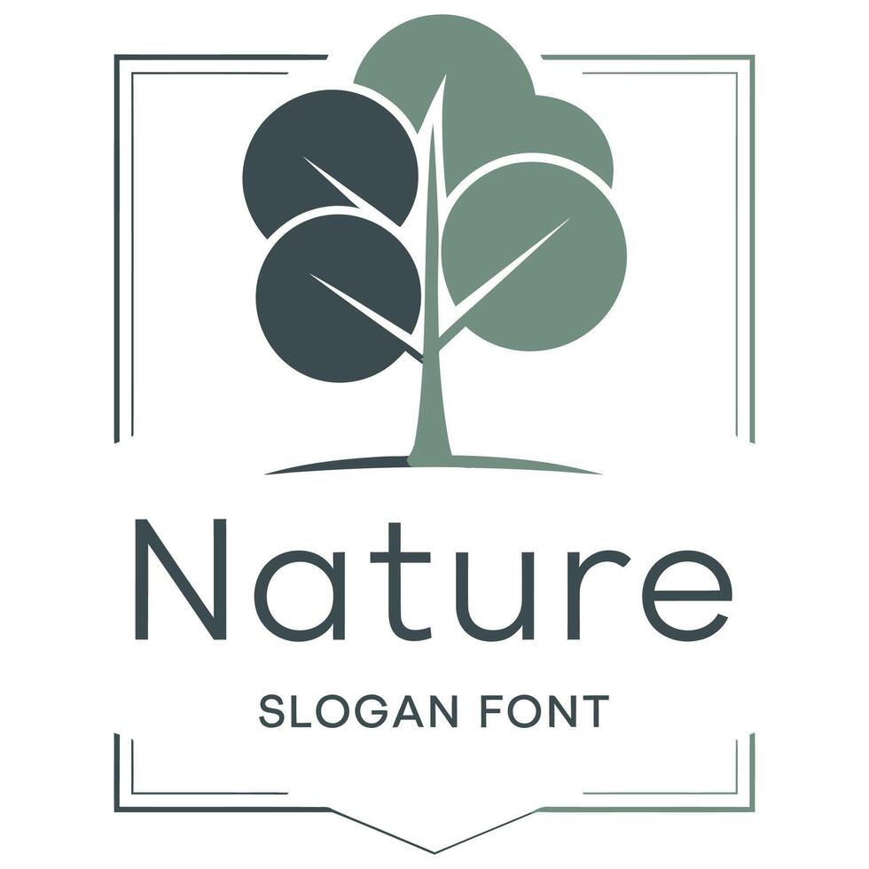 Tree Logo- Nature with Branding. vector