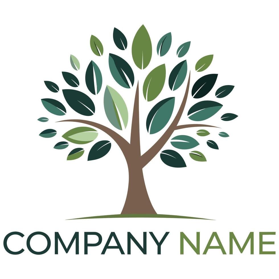 Tree Logo- Symbol of Growth and Strength. vector