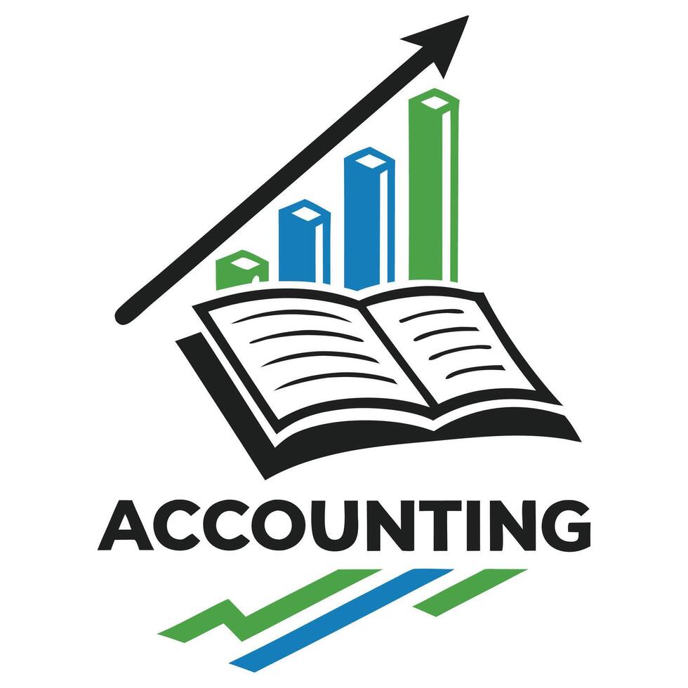 Line graph progress Finance logo. vector