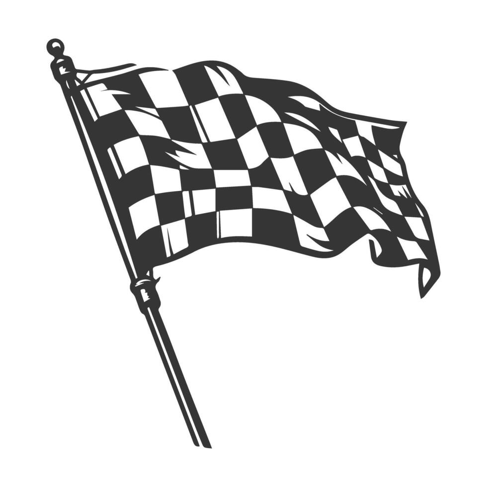 Checkered flag illustration vector