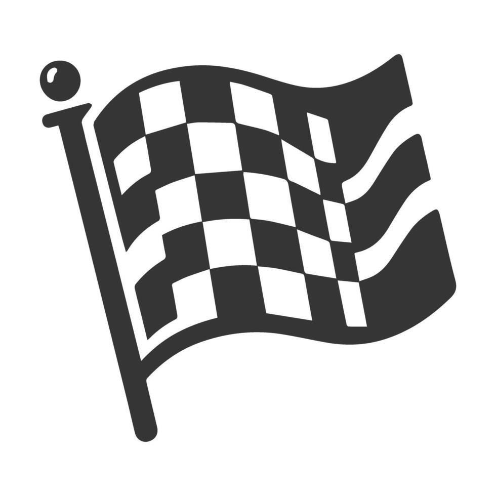 Checkered flag icon, illustration vector