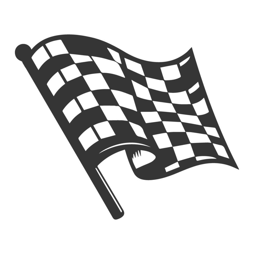 Checkered flag racing flag illustration vector