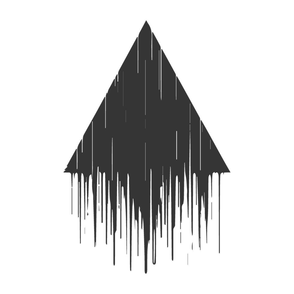A black and white logo with dripping paint vector