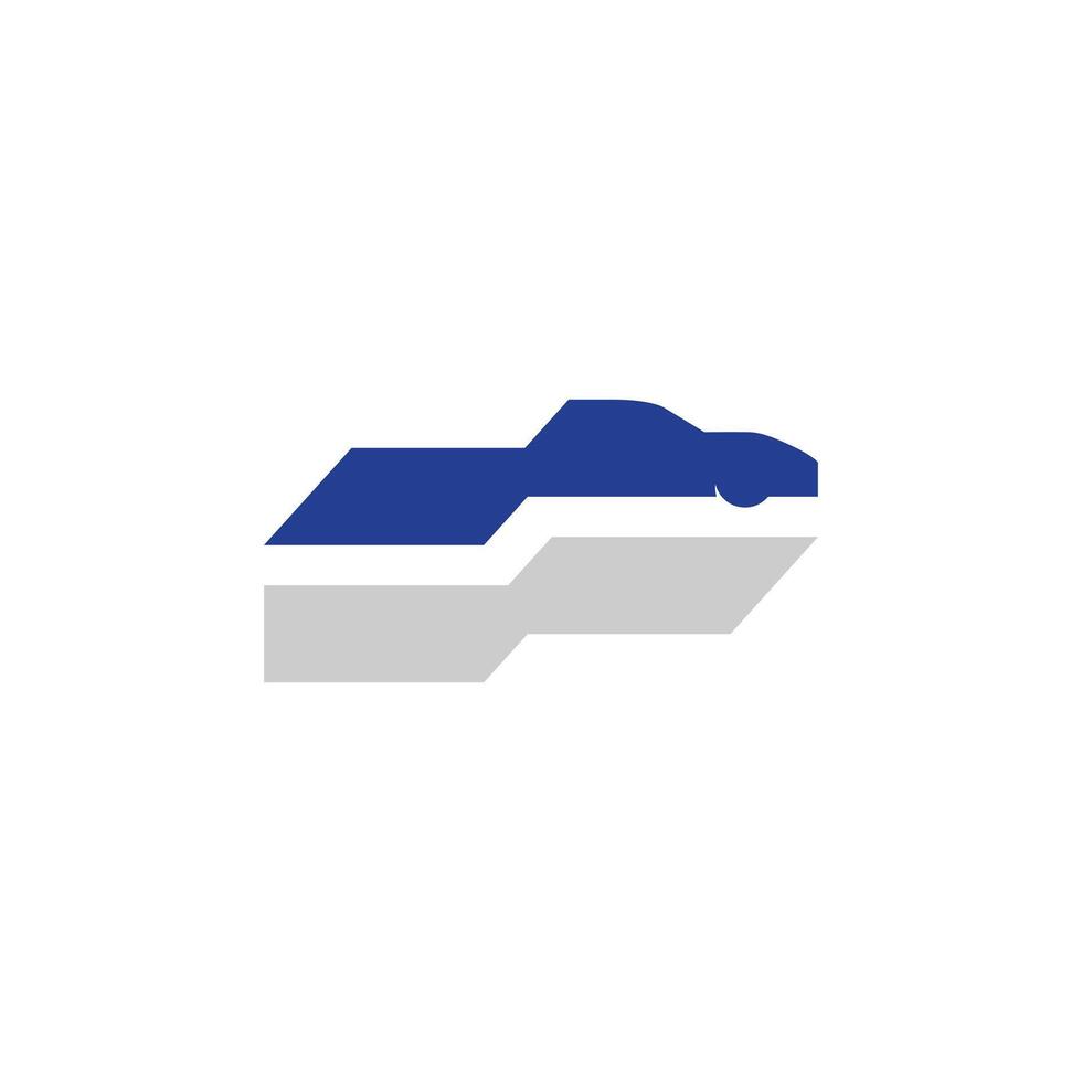 initial letter F and car icon travel logo template design vector