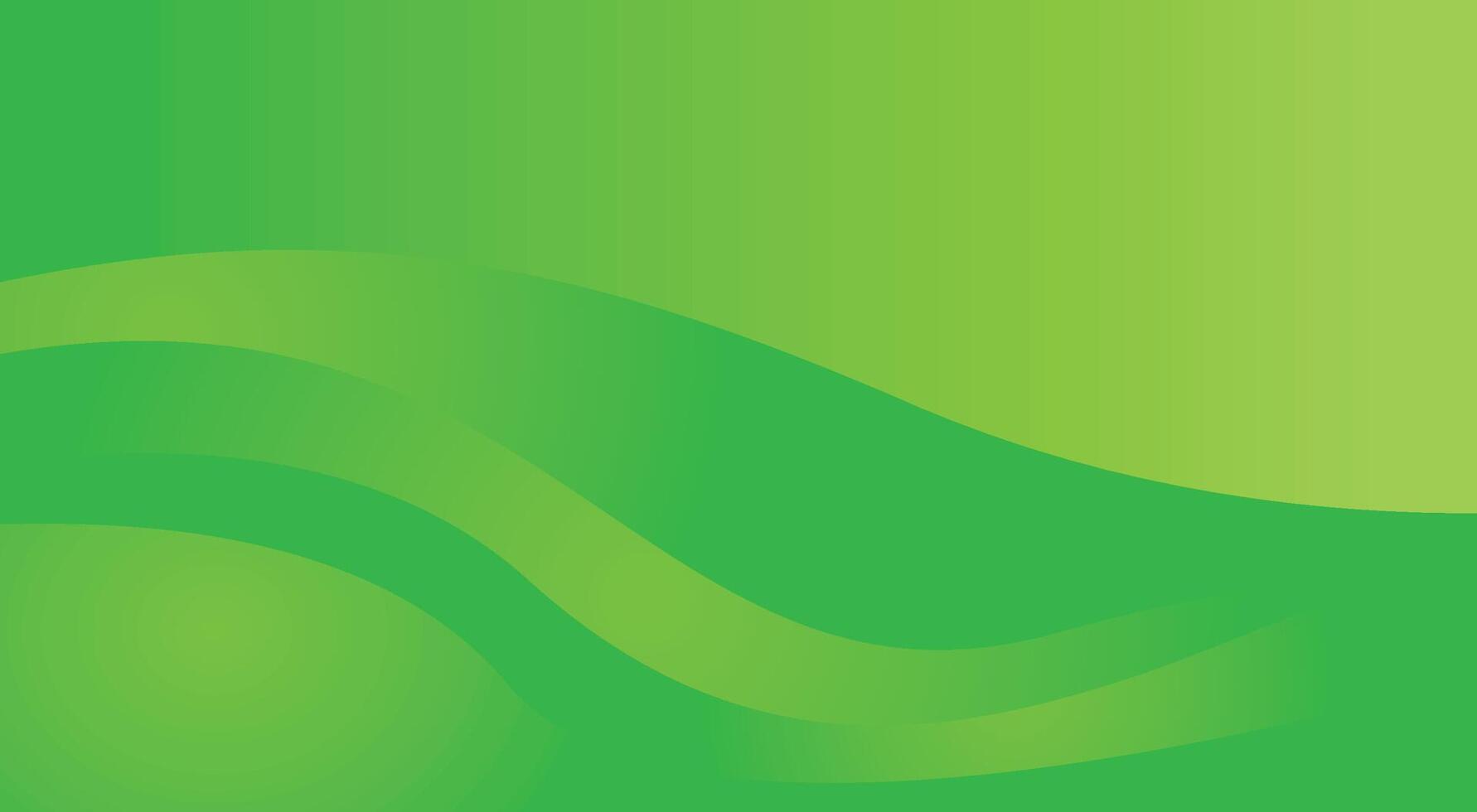 Green abstract background with waves vector