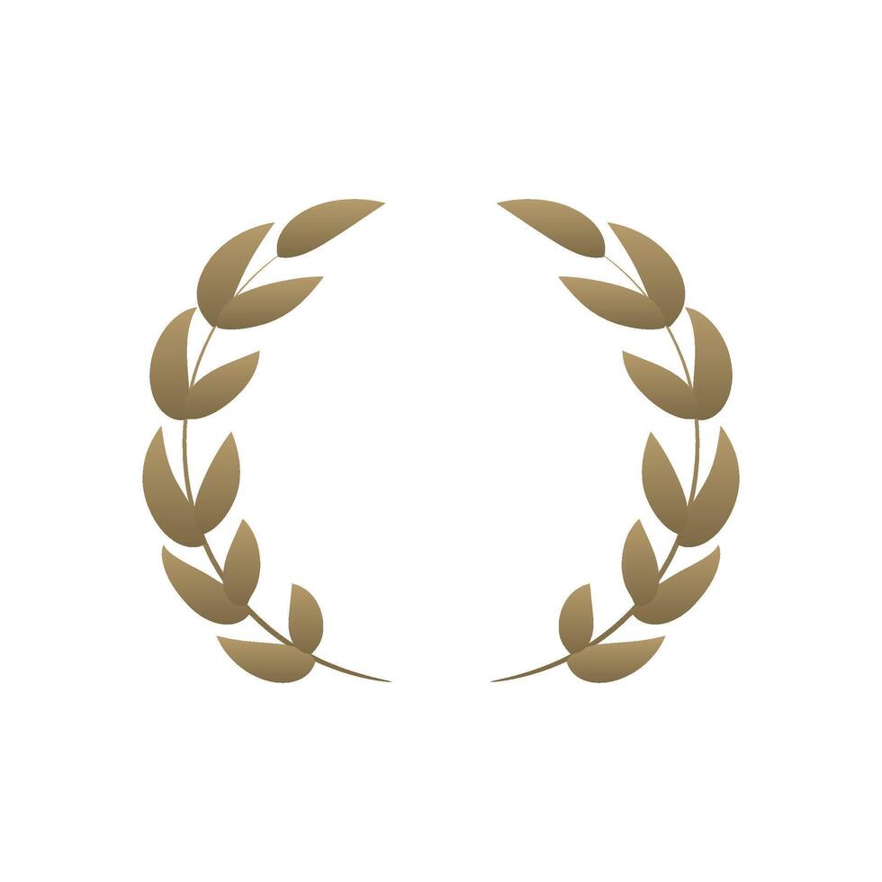 gold laurel wreath vector