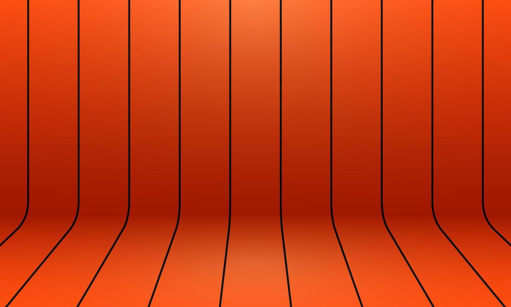 orange studio room background with black striped pattern vector
