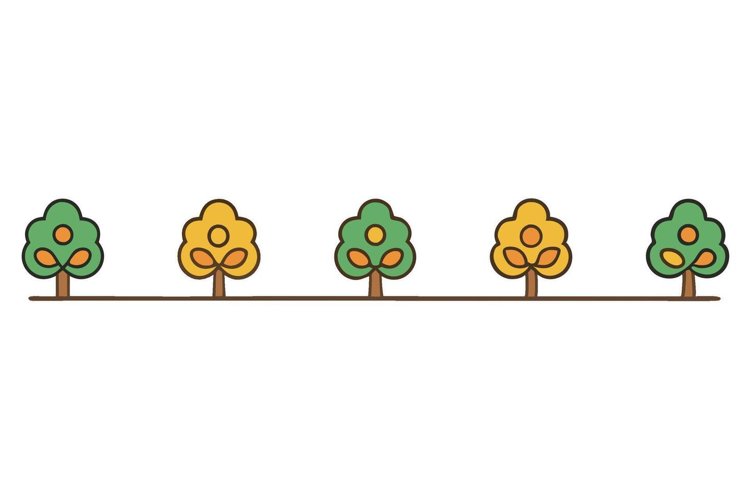 Tree Set Collection with Various Tree Illustrations for Nature Inspired Designs vector