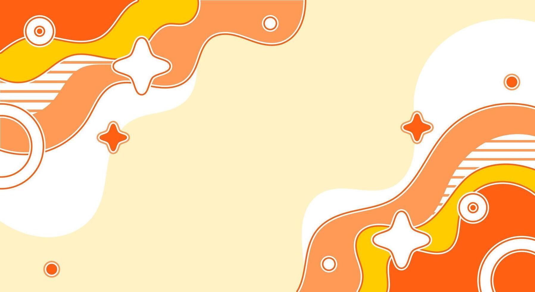 Orange yellow fun background flat design vector