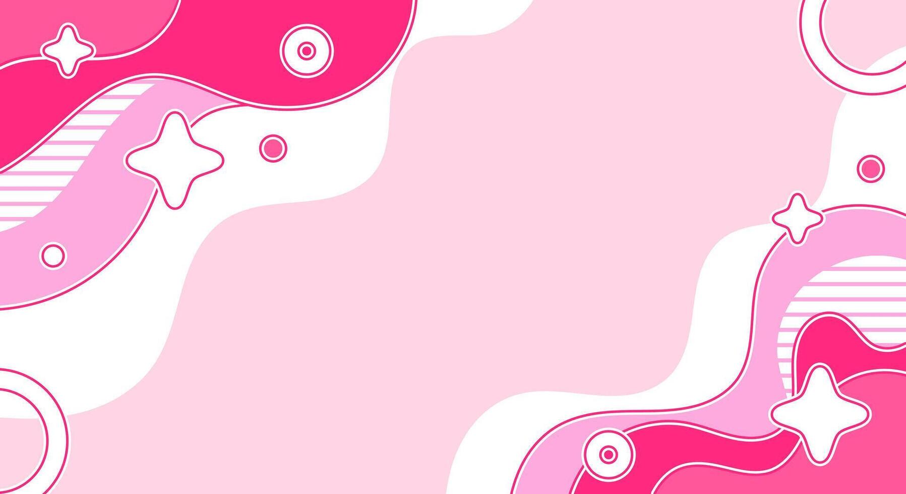 Pink fun background flat design vector
