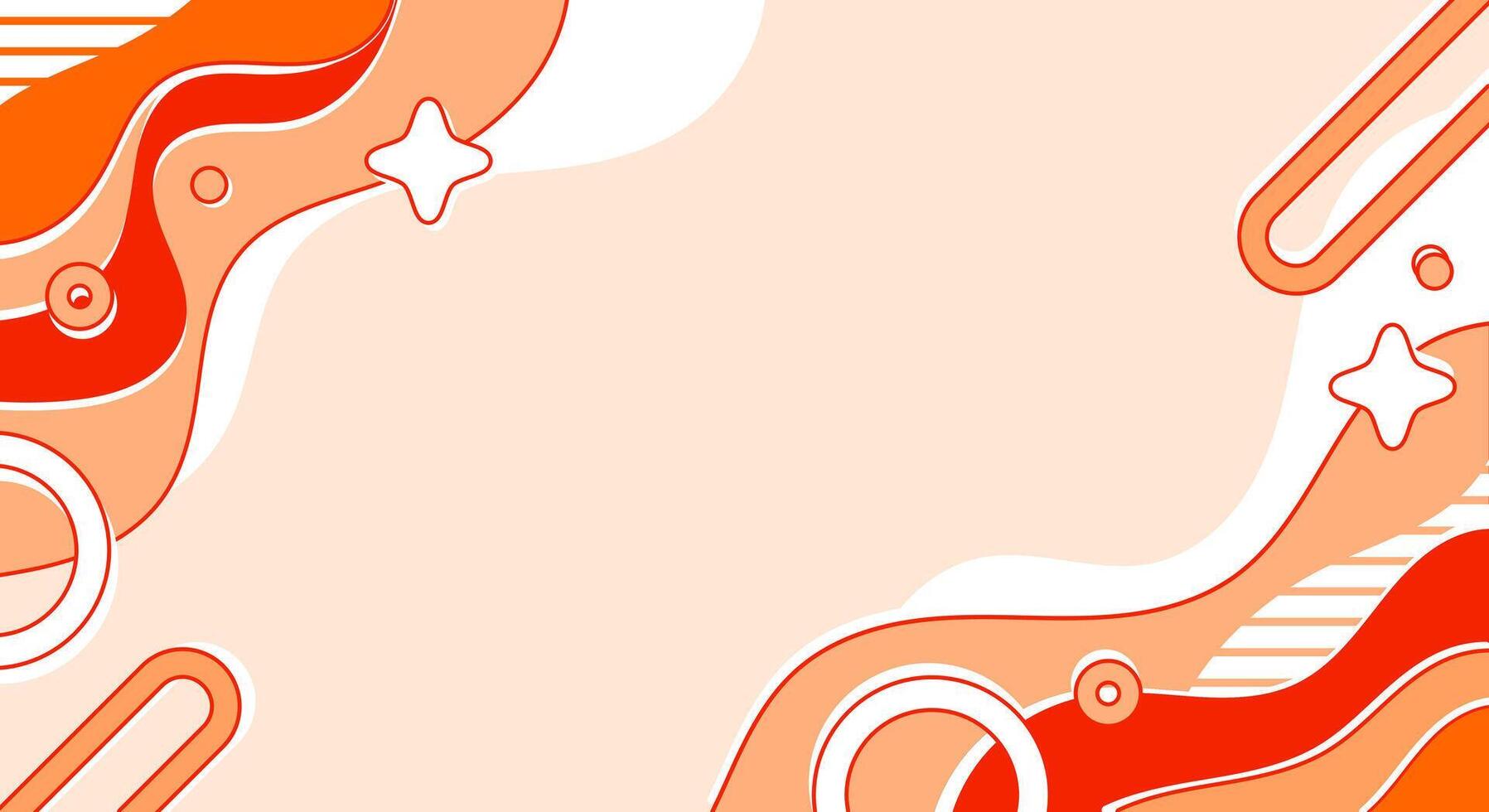 Orange fun background flat design vector