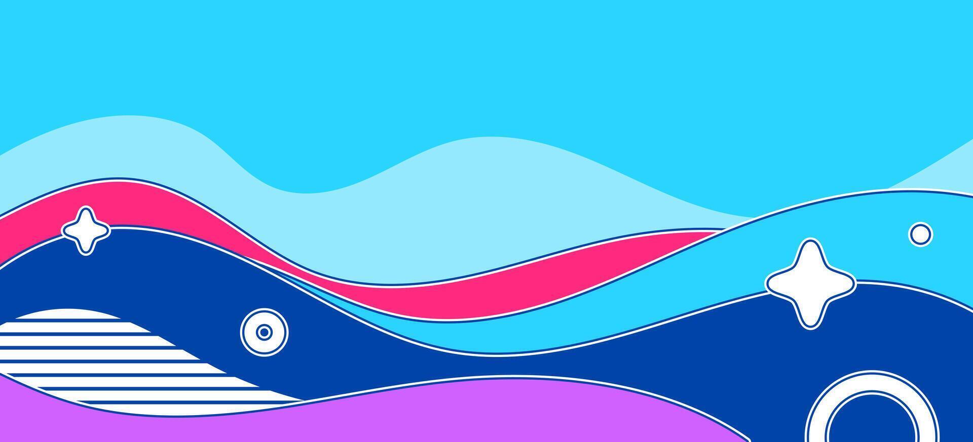 Fun colorful background flat design vector