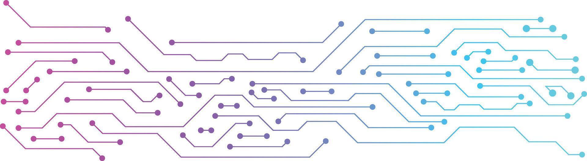 Circuit Technology Banner. Circuit Board Electronics Digital Technology Banner Blue. Central Computer Processors CPU Concept. Motherboard Digital Chip. vector