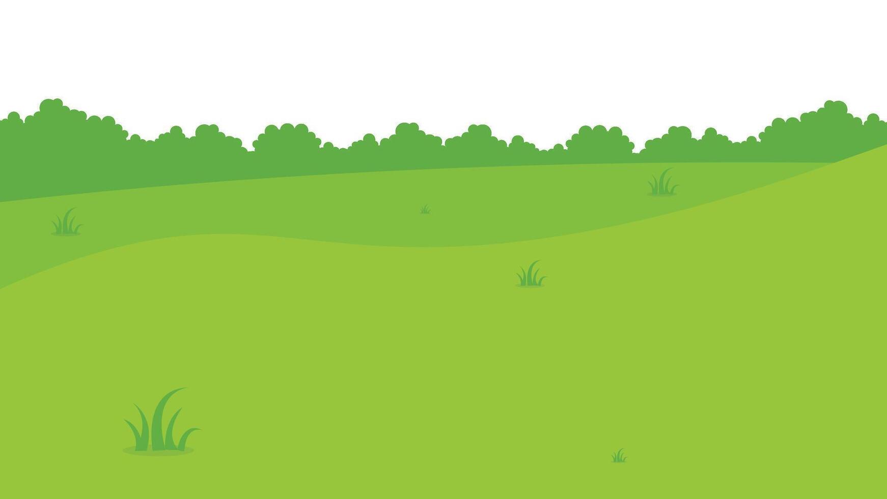 Green grass background. Grass landscape. Green Field. Illustration Of Grass Hill. Green Field Scenery vector