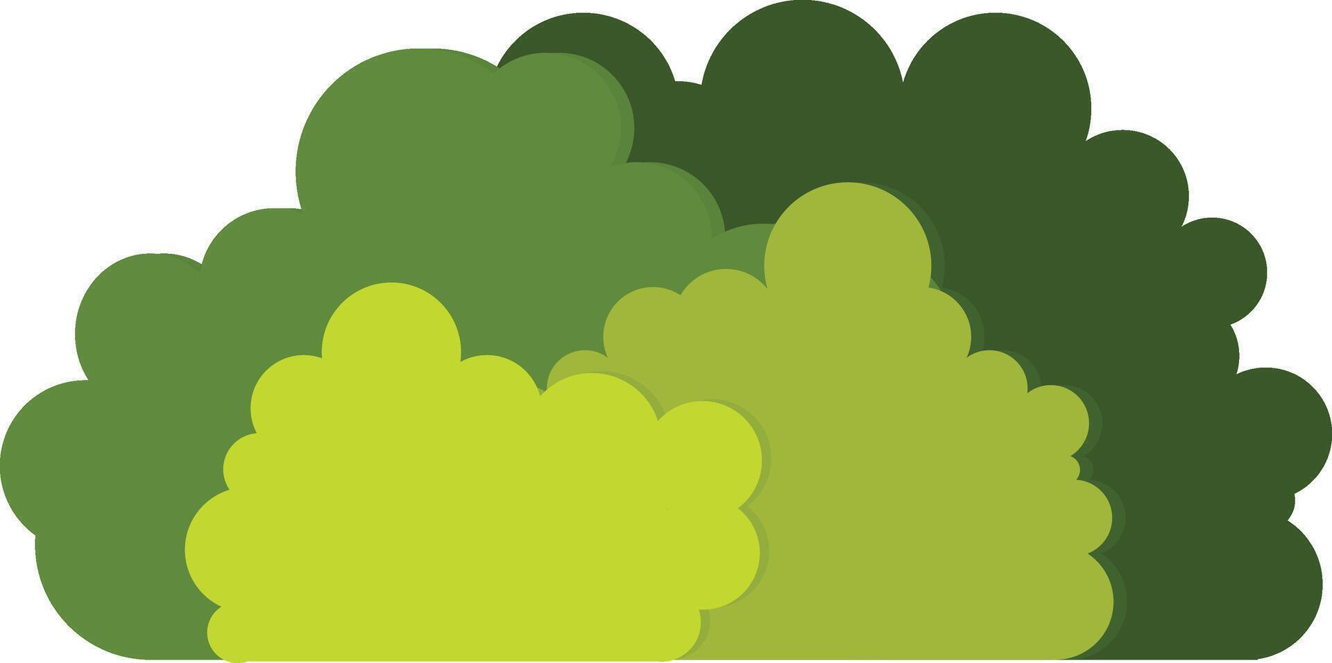 Bush flat illustration isolated on white background vector