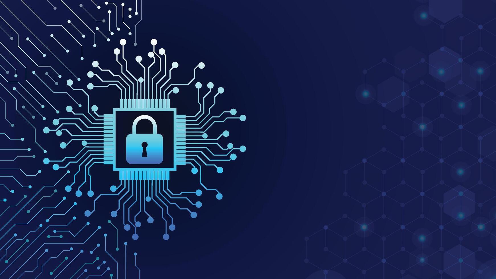 Technology cyber security background. Concept of internet privacy, data protection, antivirus and encryption. Global network security vector