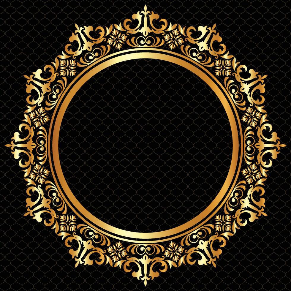 Vintage label design with monograms and frames vector