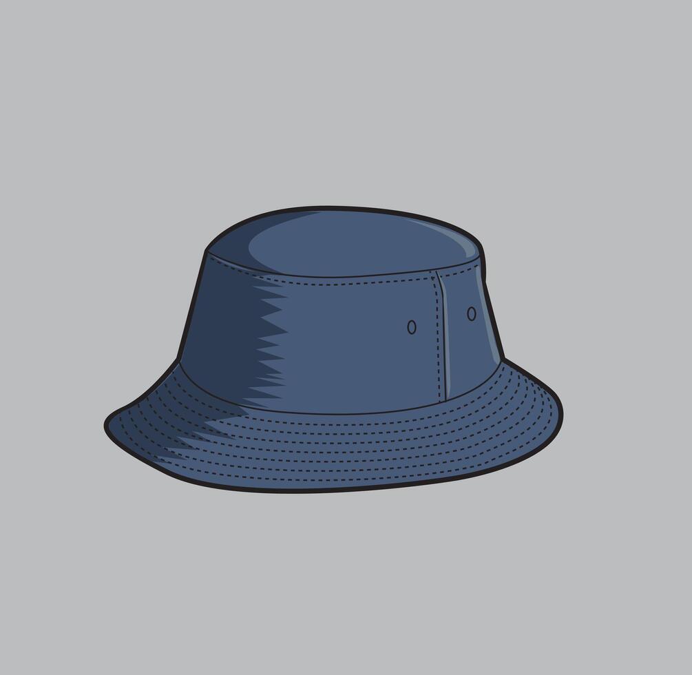 Pink bucket hat illustration vector