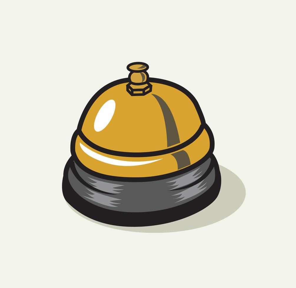 Reception hotel ring flat illustration vector