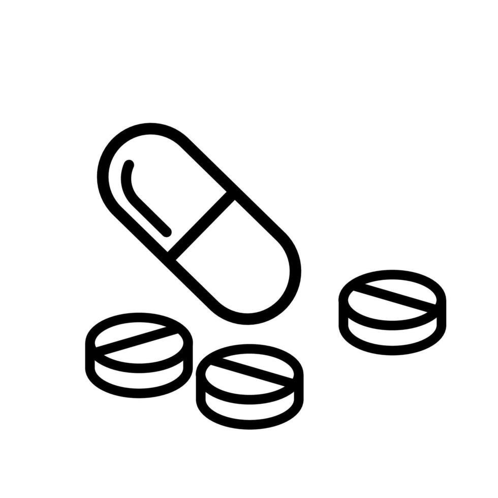 Simple drug icon flat design vector