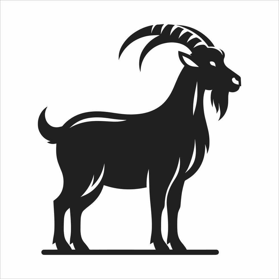 Goat logo Illustration Design On White Background vector
