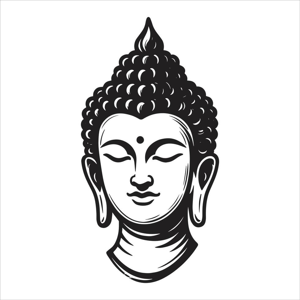 Illustration of Lord Buddha in meditation under Bodhi Tree for Buddhist festival Happy Buddha Purnima Vesak vector