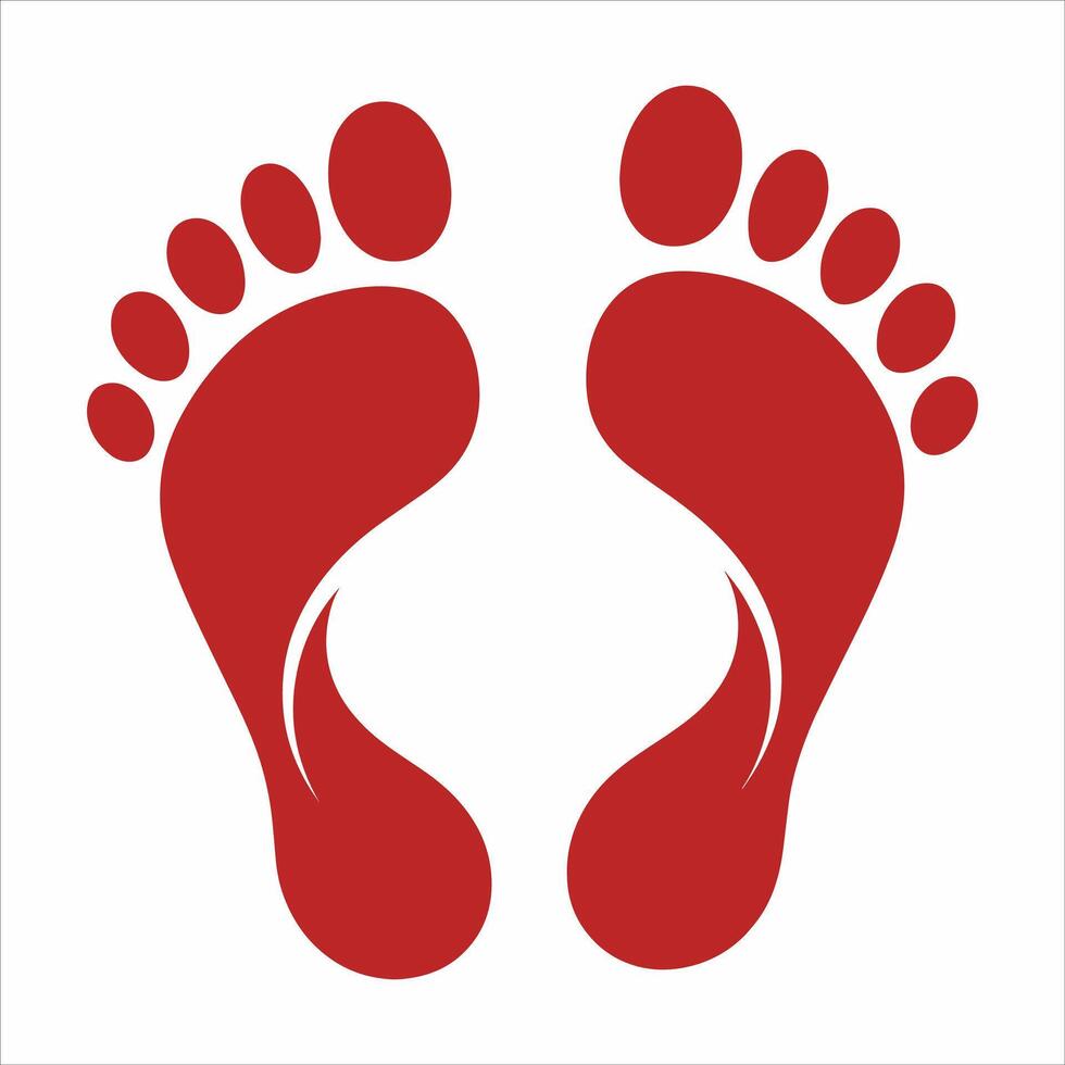 Godess Lakshmi Foot Prints Sticker For Happy Dhanteras Silhouette Illustration vector