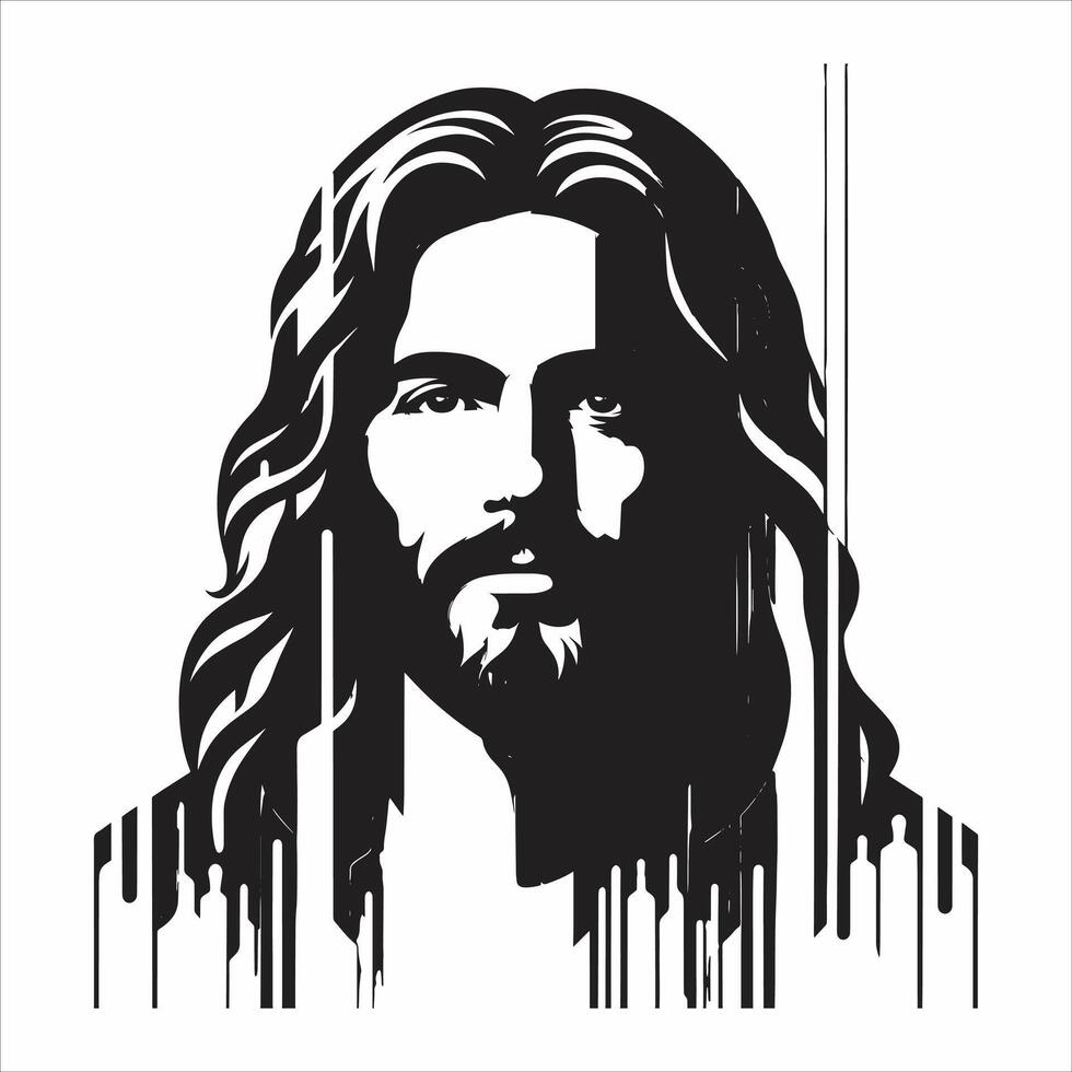 Christian Jesus Christ On Cross Silhouette Good Friday vector