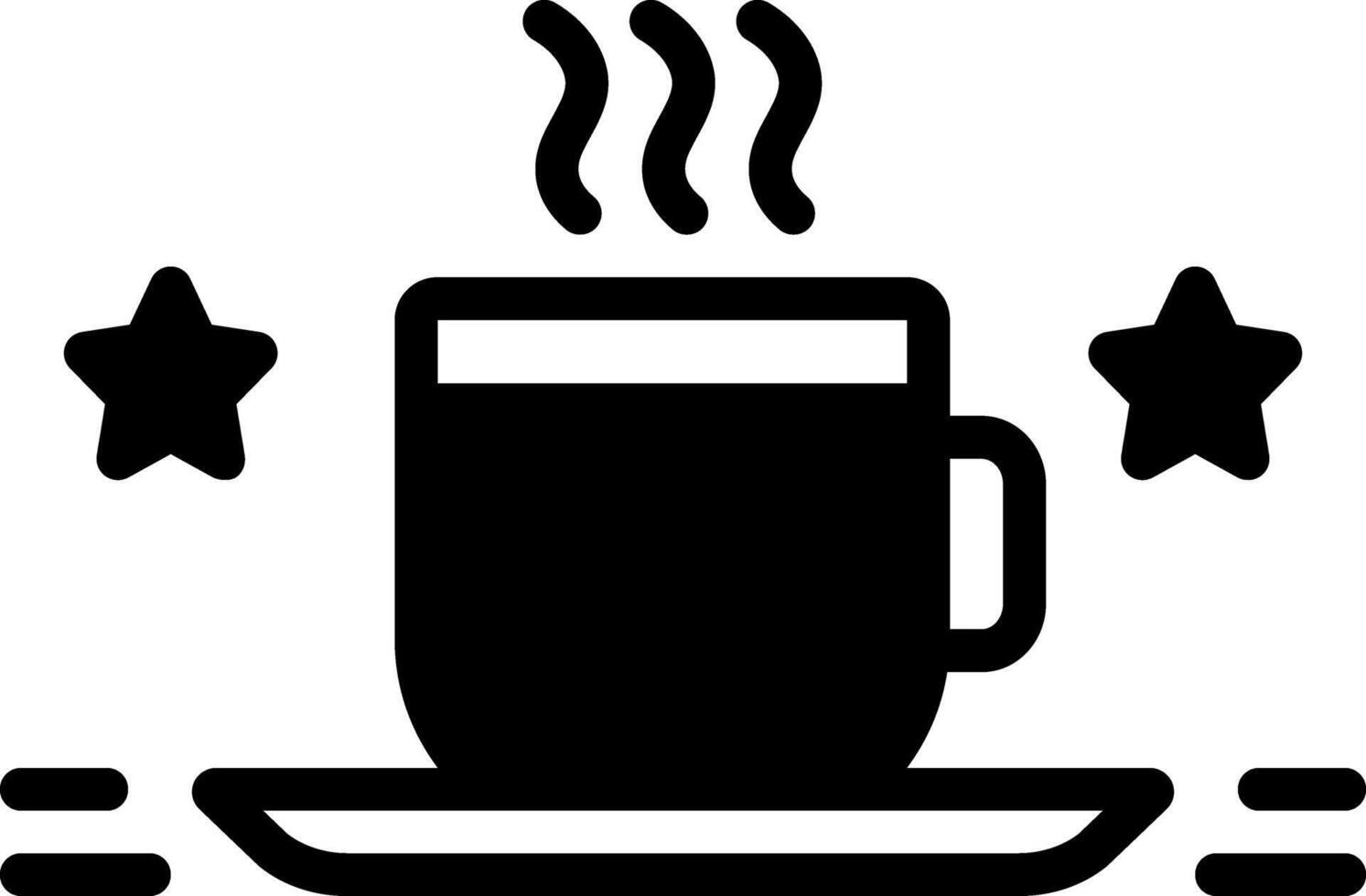 Solid black icon for espresso vector