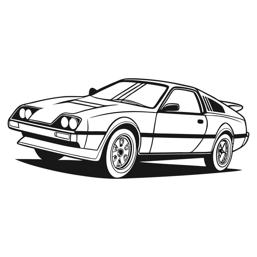 An illustration of a car on a white background vector