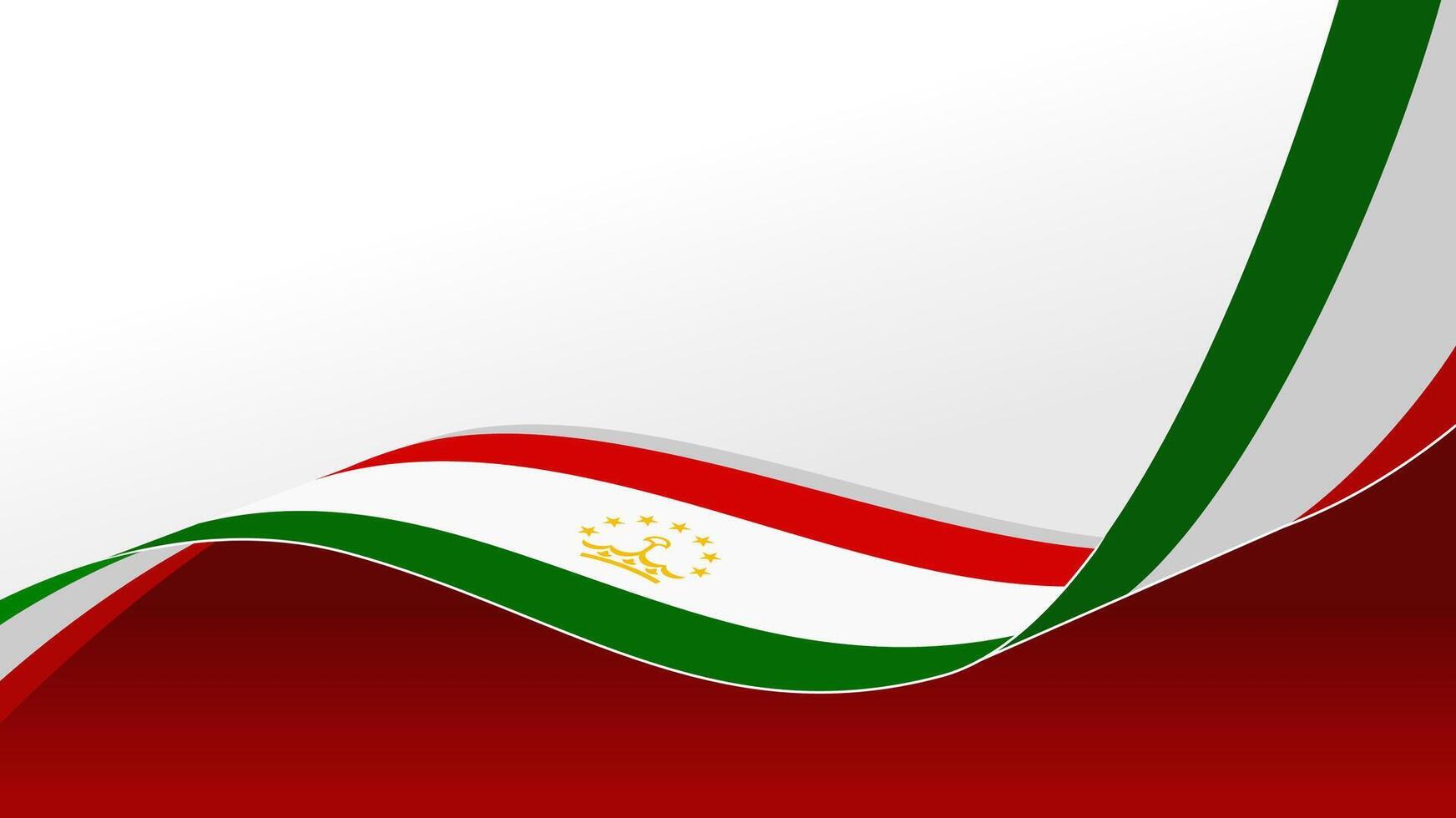 Waving flag of Tajikistan. background for national day design vector