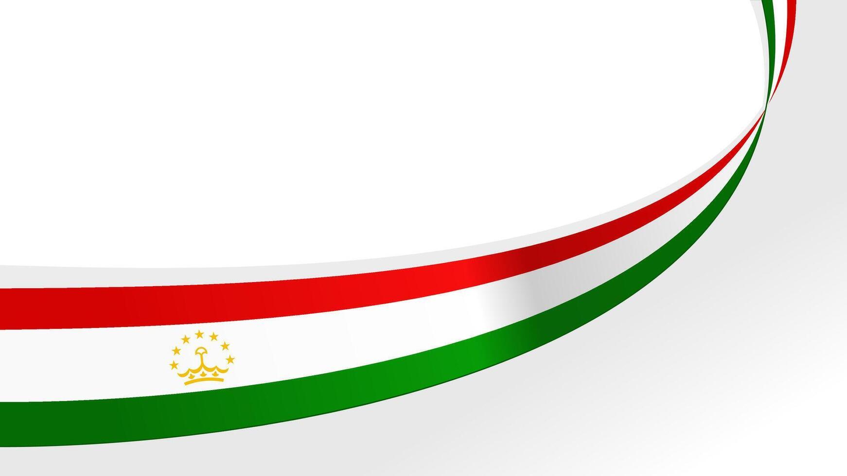 Waving flag of Tajikistan. background for national day poster vector