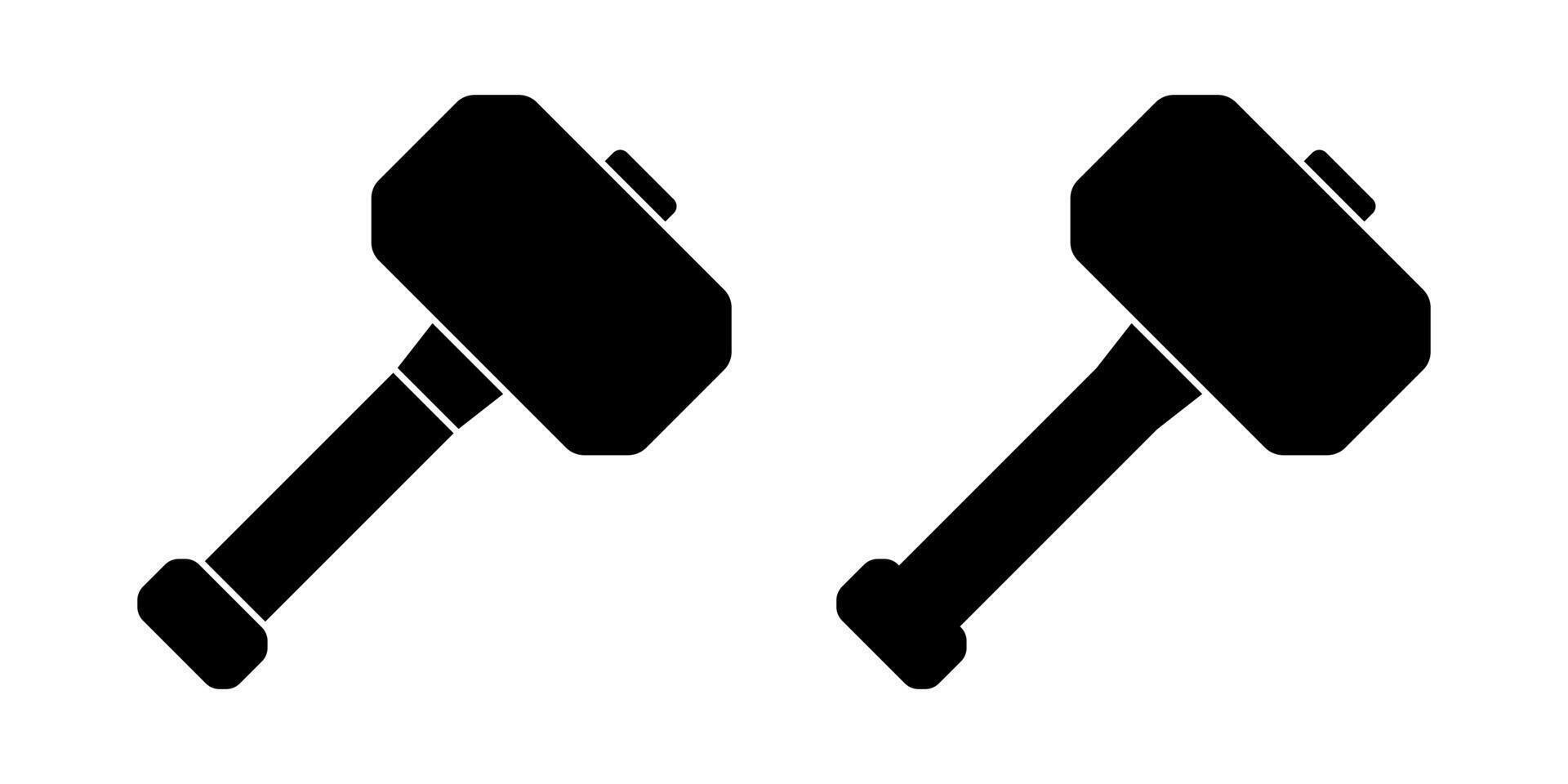 Hammer icon, hammer symbol, vector