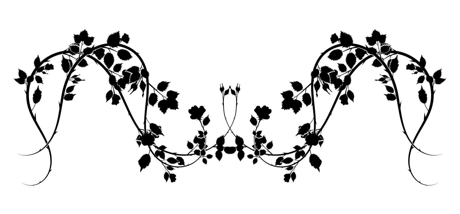 royal decoration interlacing roses plants pattern vector