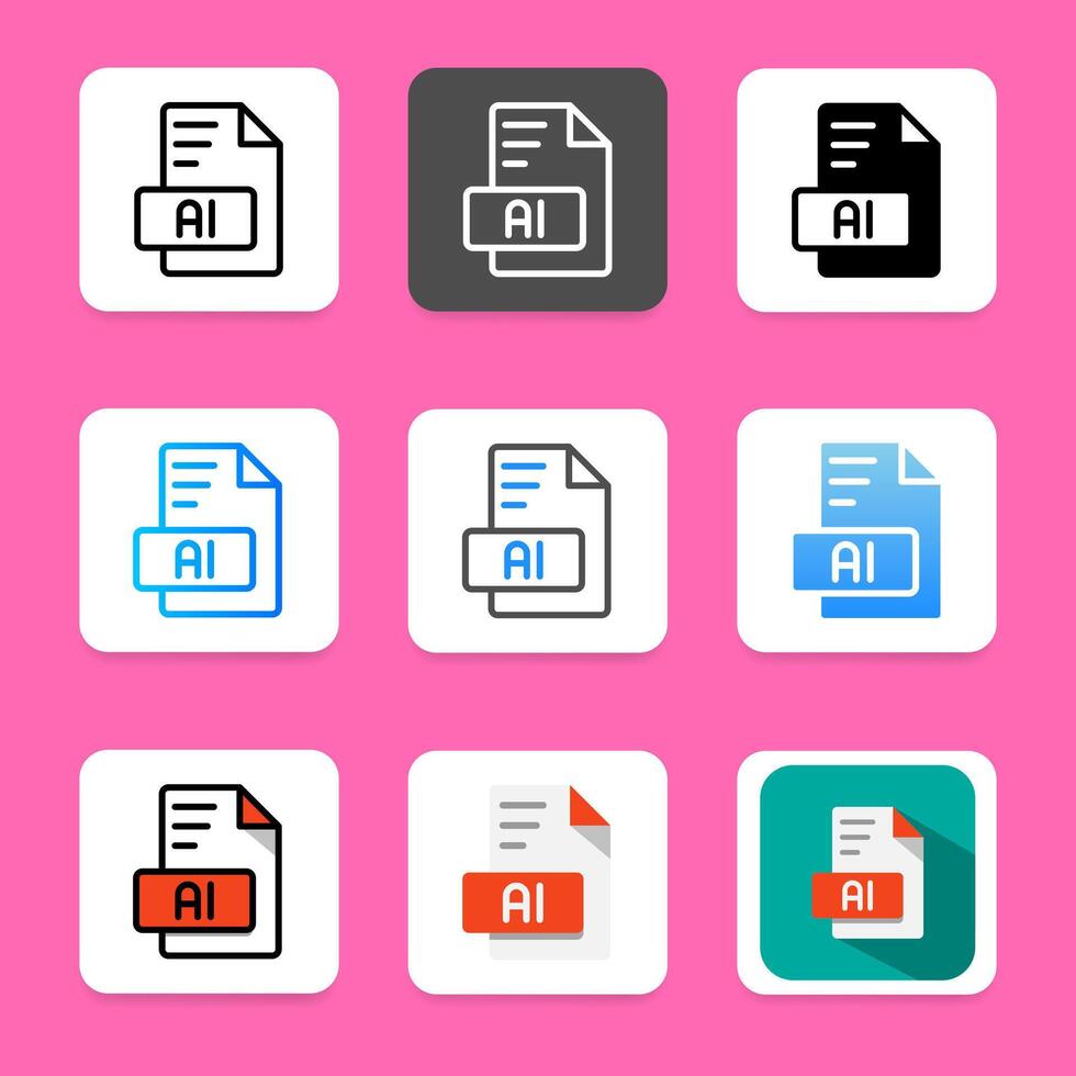 Set document file design icon. extension, format, files type. can be used for website, ui and mobile app. vector