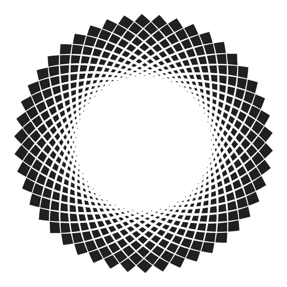 Abstract monochrome circular spirally vector