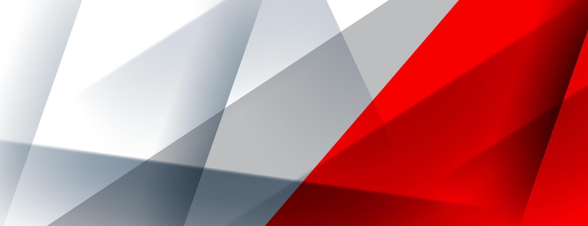 red and white abstract background with overlapping stripes for corporate design vector