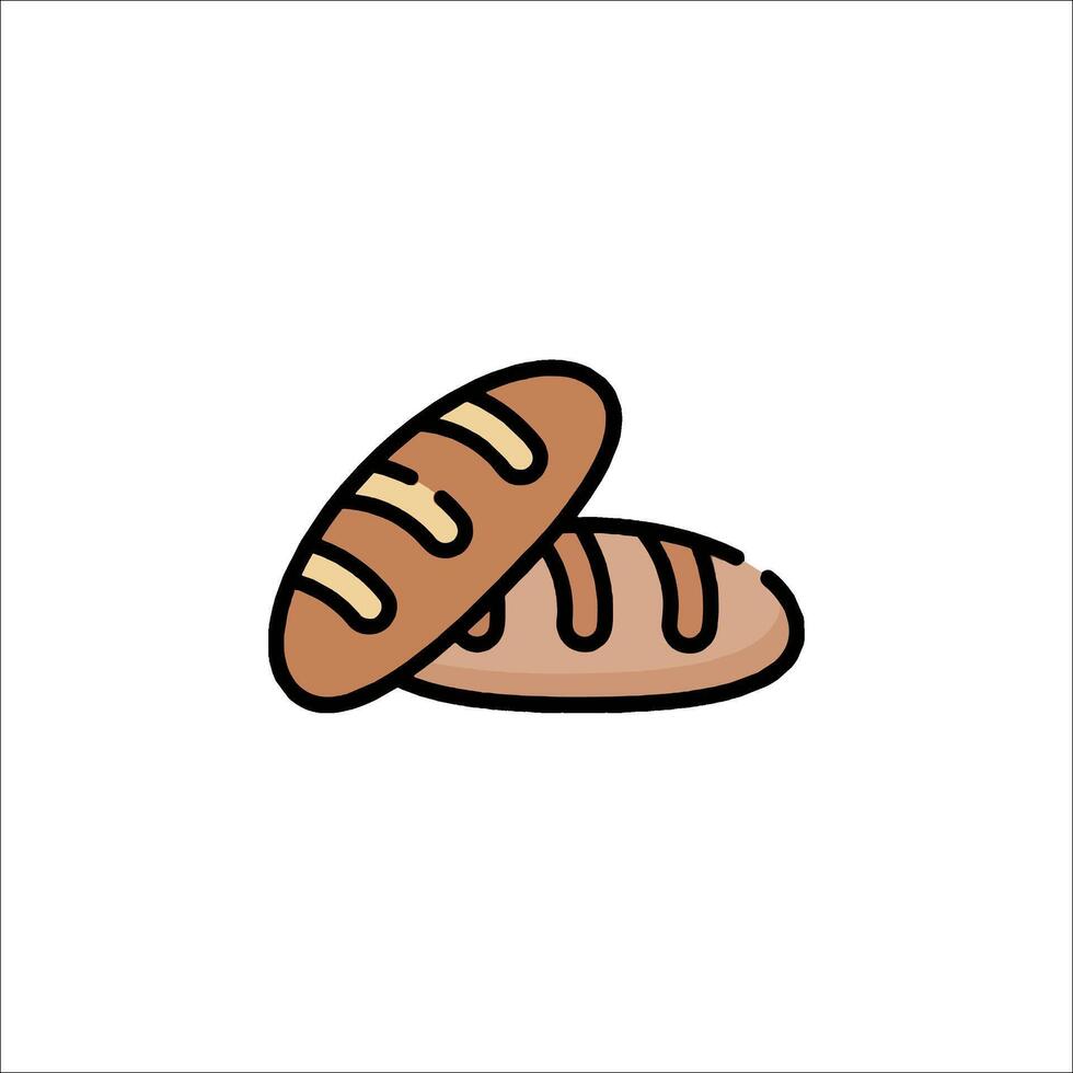 Bread icon illustration vector