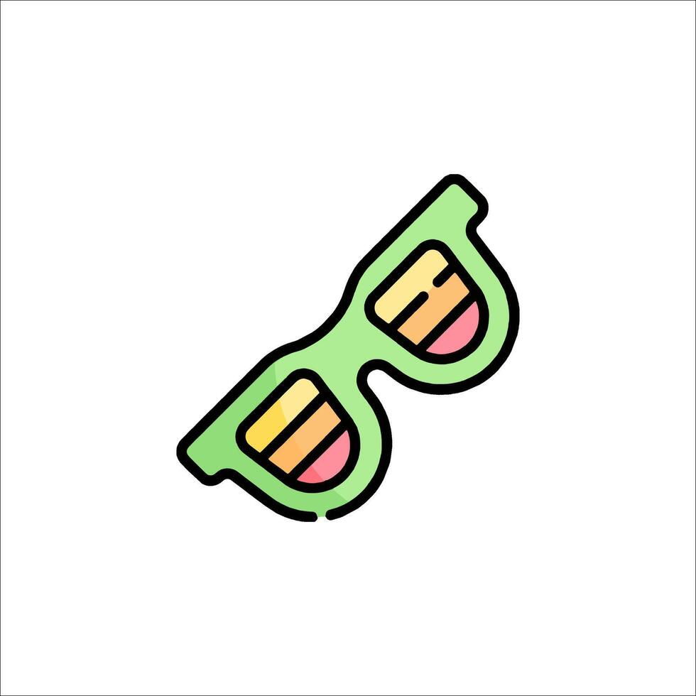 A pair of sunglasses with a smile on the face vector